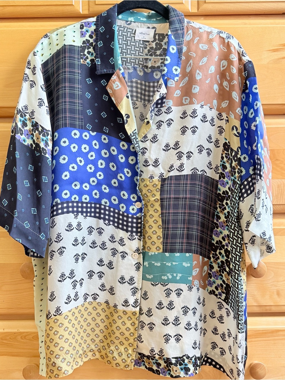 Aritzia Wilfred Free Printed Button Up